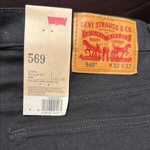 Levi's Black Straight Jeans Classic Style